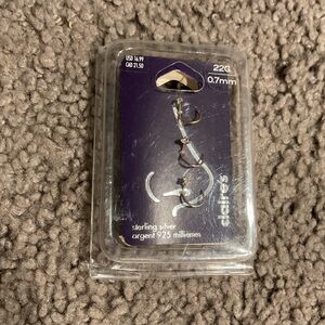 NWT Claire's Sterling Silver Nose Ring Collection Crystal Gold Silver Bronze Set